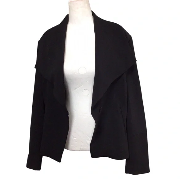 Anthropology Greylin Black Blazer with Waterfall Collar EUC size Medium - Picture 3 of 7